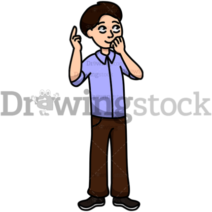 A Man Standing Thinking About His Decisions Watermark