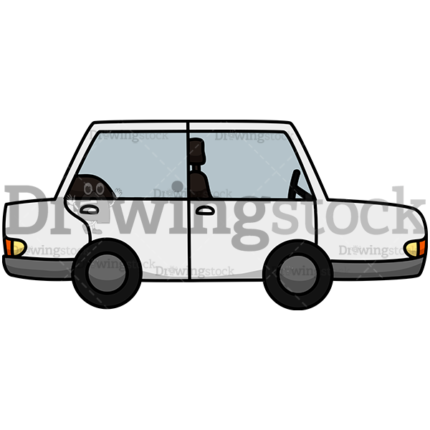 A Normal White Car Watermark