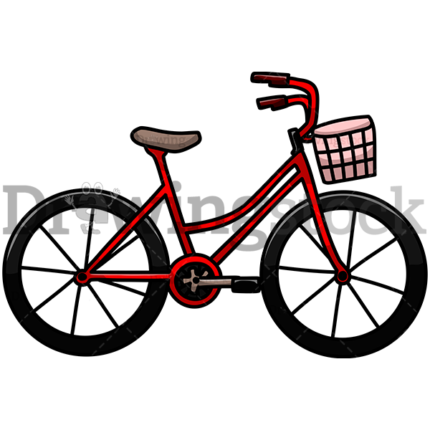 A beautiful red bicycle watermark