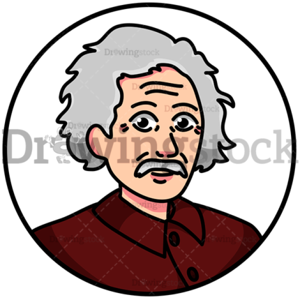 Portrait Of Albert Einstein Watermark