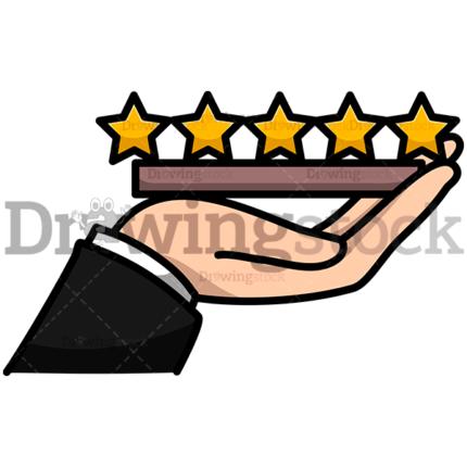 Hand Offering 5 Star Service Watermark