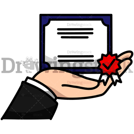 Hand Offering A Certificate Watermark