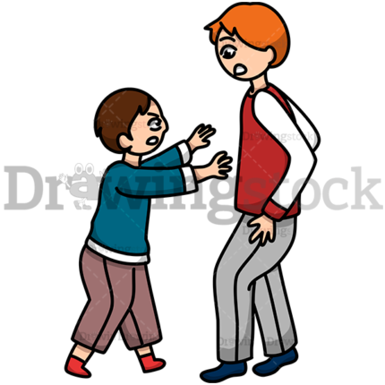 A Child Fighting With Other Older Children Watermark