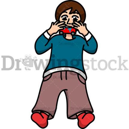 A Child Biting A Toy Watermark