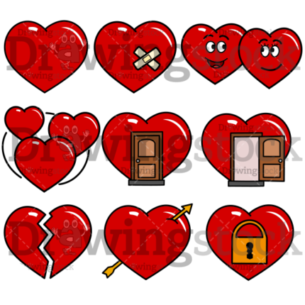 Heart collection watermark 600x600