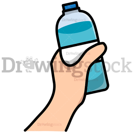 Hand Holding A Water Bottle Watermark