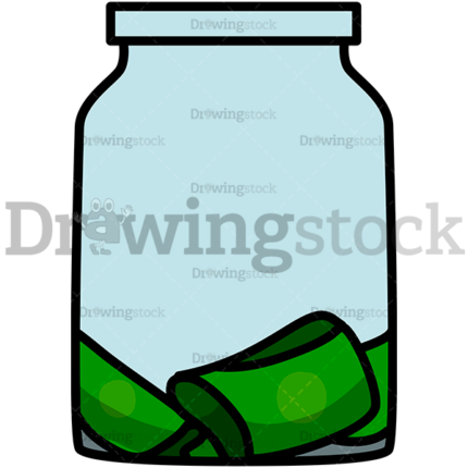 A Glass Jar With Little Money Watermark