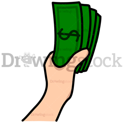 Hand Holding Cash Watermark