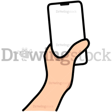 Hand Holding A Blank Phone Watermark