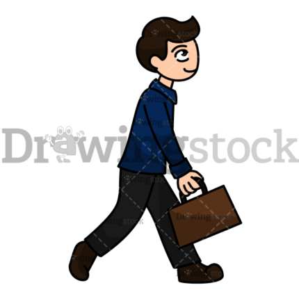 Man Walking to Work Pose 1