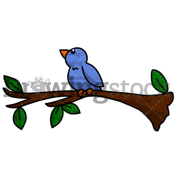 A little blue bird sitting on a branch