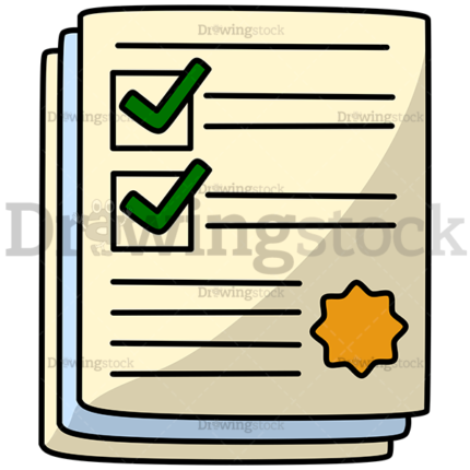 A Stack Of Documents With Several Positive Checklists Watermark