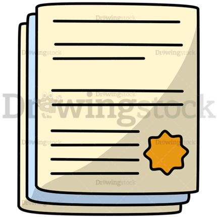 A Stack Of Documents With A Certification Seal Watermark