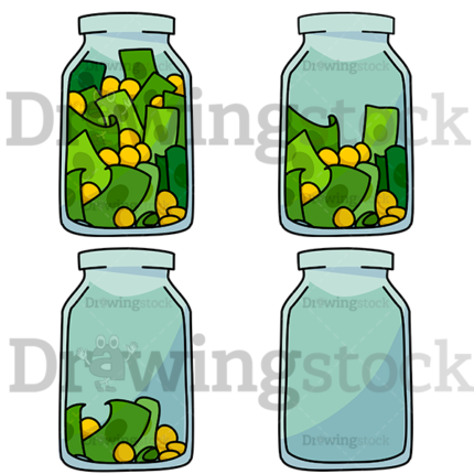 Jar With Money Collection Watermark