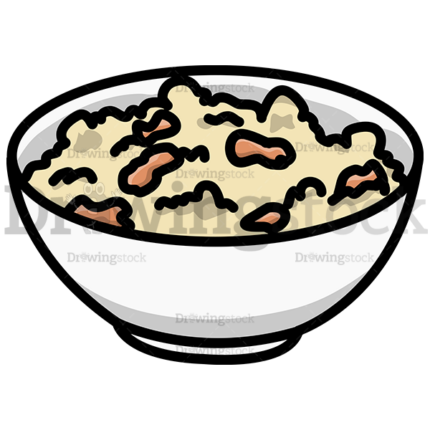 Bowl Of Oatmeal With Nuts Watermark