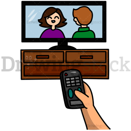 One Hand Using A Remote Control Watermark