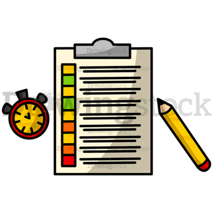 Clipboard With Priority Tasks And A Pencil Watermark