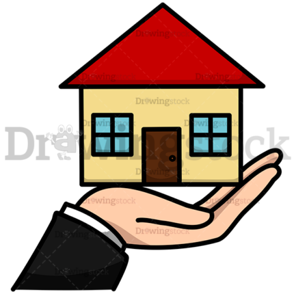 Hand Showing A House To Sell Watermark