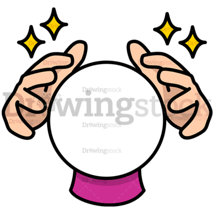 Hands Showing Good Fortune In A Crystal Ball Watermark