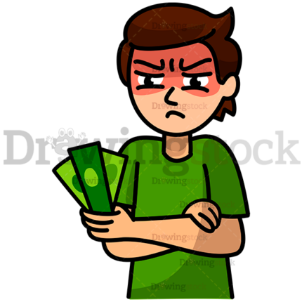 Very Upset Man Because He Can't Pay With Money Watermark