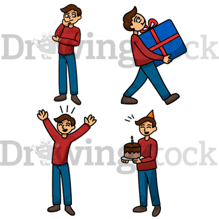 Man Preparing A Party Collection Watermark